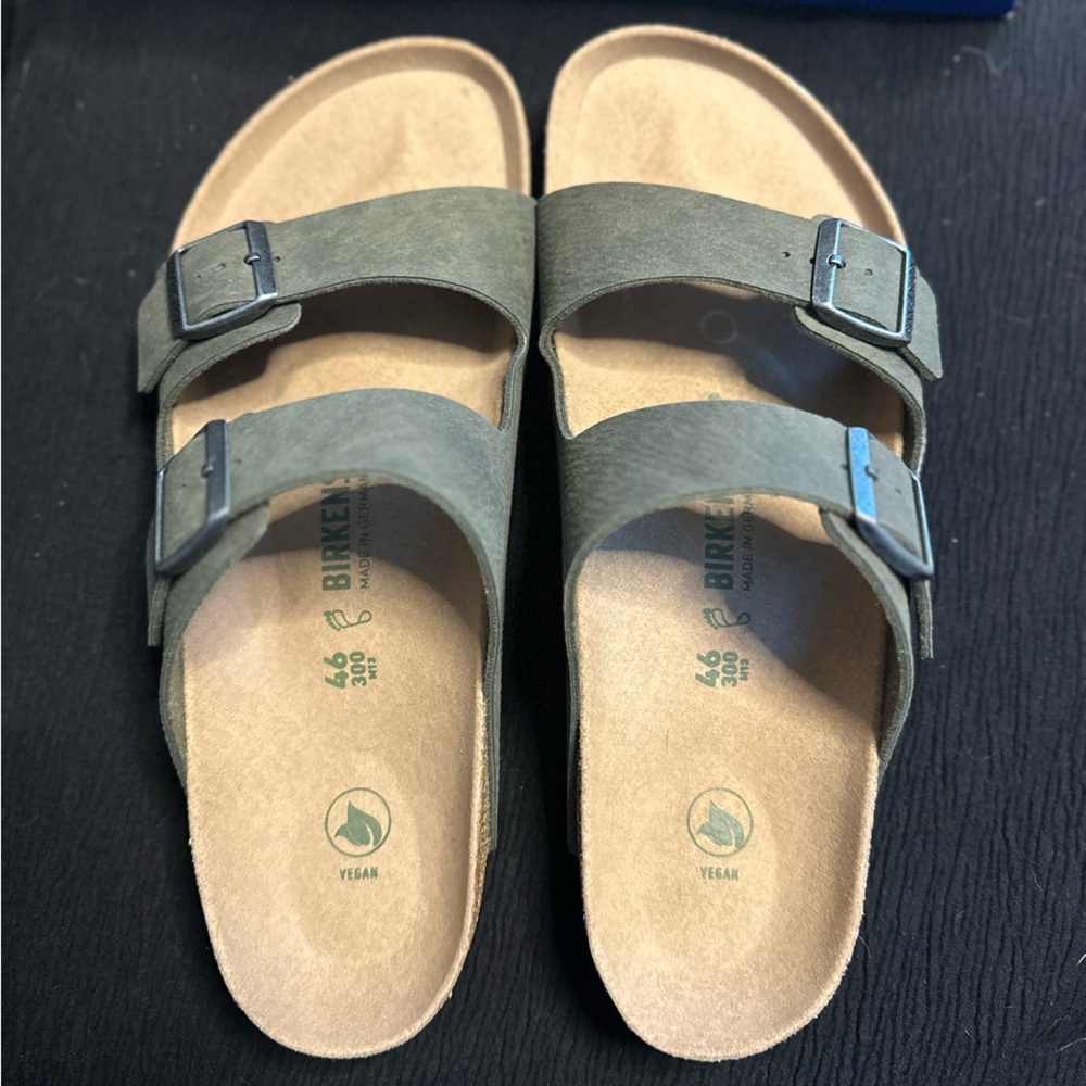 Birkenstock Arizona BS Desert Dust Thyme sandal size 46 vegan